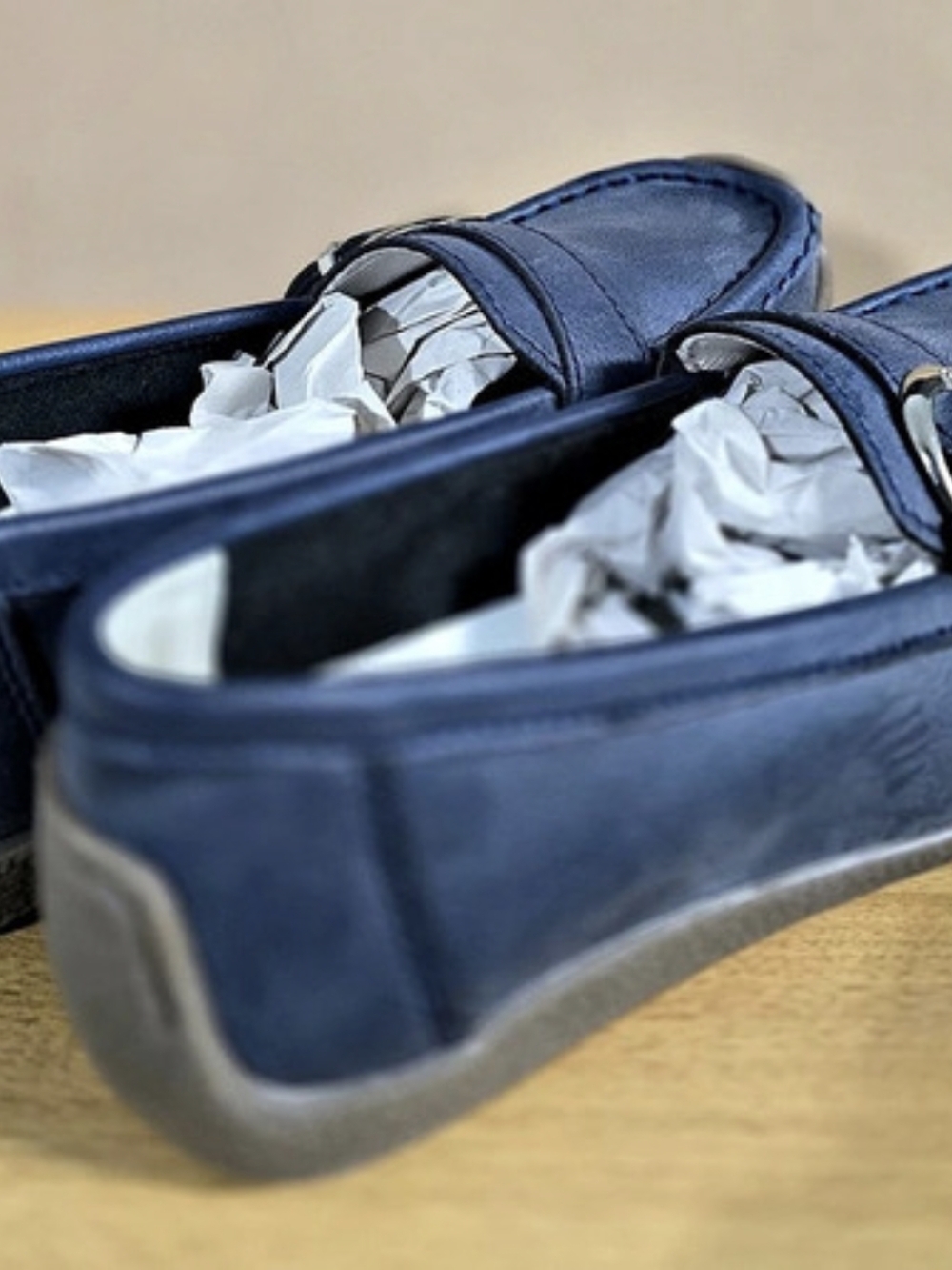 Blue Buckle Loafers